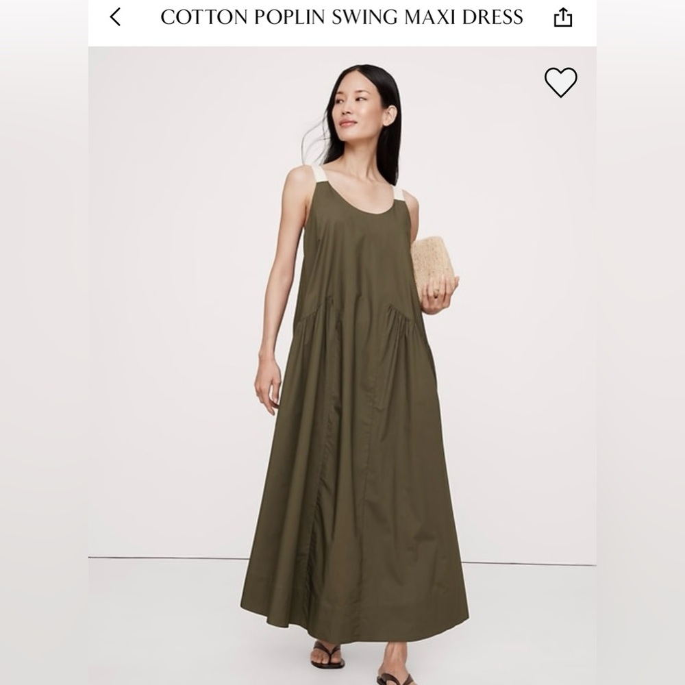 Banana Republic Green Sleeveless Sundress Maxi